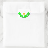 Glimlach Vierkante Sticker (Tas)