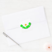 Glimlach Vierkante Sticker (Envelop)