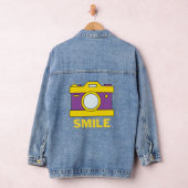 Glimlach voor gratis foto denim jacket (Hangar)
