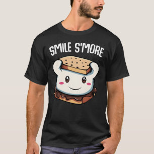 Glimlach wat meer Schattige Smores Kampeer Kampvuu T-shirt
