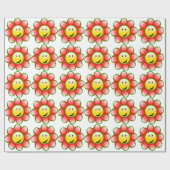 Glimlach Zon Cadeaupapier (Vlak)