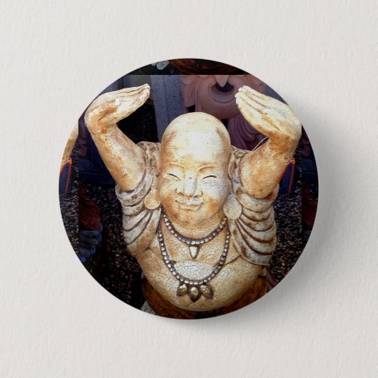 glimlachen boeddha knop ronde button 5,7 cm (Voorkant)
