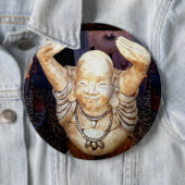 glimlachen boeddha knop ronde button 6,0 cm (In situ)