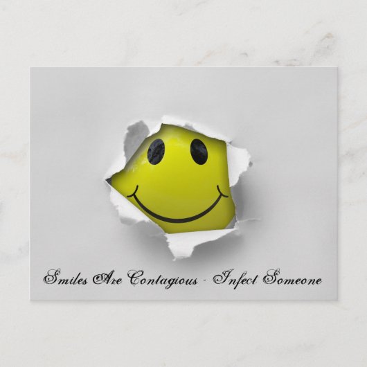glimlachen briefkaart (Voorkant)