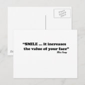 glimlachen briefkaart (Voorkant / Achterkant)