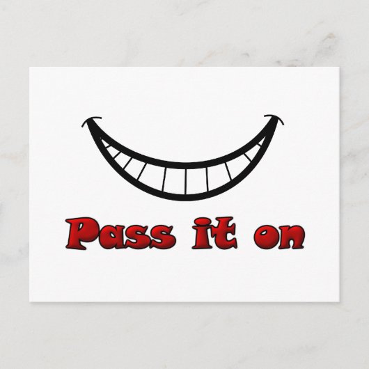 glimlachen briefkaart (Voorkant)