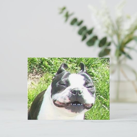 glimlachen briefkaart (Staand voorkant)