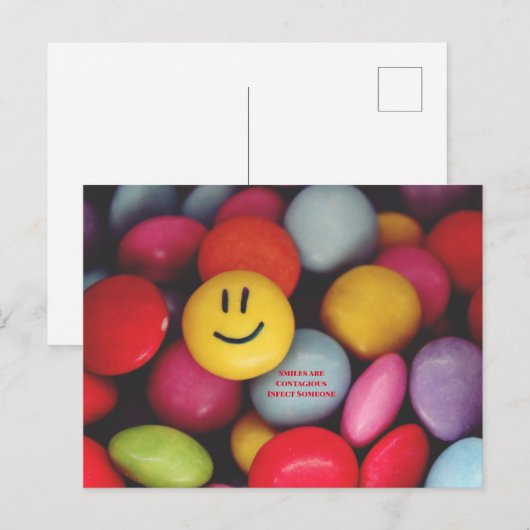 glimlachen briefkaart (Voorkant / Achterkant)