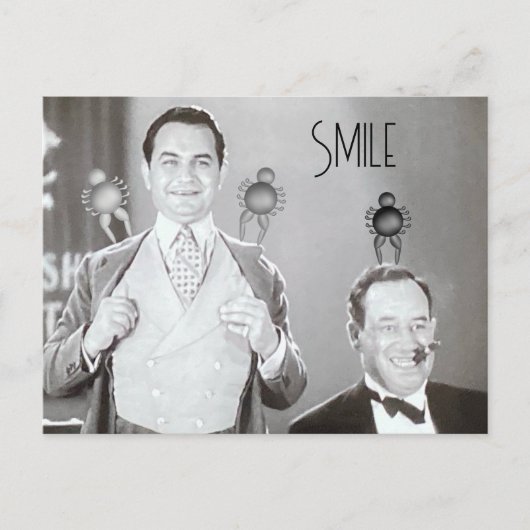 glimlachen briefkaart (Voorkant)