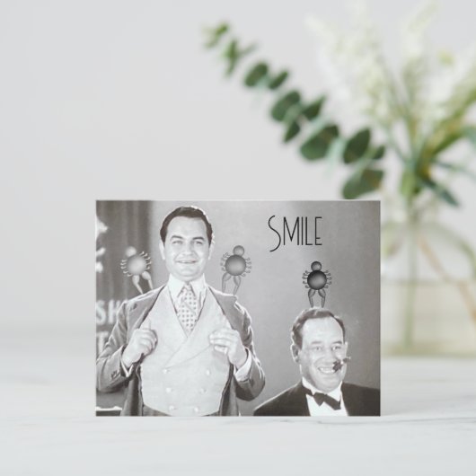 glimlachen briefkaart (Staand voorkant)