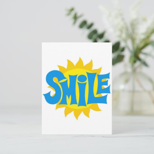 glimlachen briefkaart (Staand voorkant)