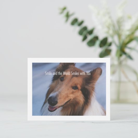 glimlachen briefkaart (Staand voorkant)