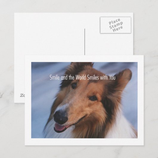 glimlachen briefkaart (Voorkant / Achterkant)