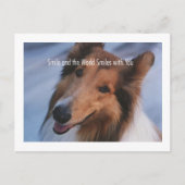 glimlachen briefkaart (Voorkant)