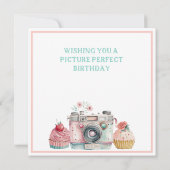 glimlachen | camera Birthday-fotokaart (Achterkant)