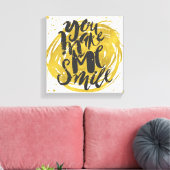 glimlachen canvas afdruk (Insitu (Woonkamer))