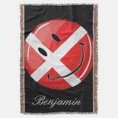 glimlachen Denemarken vlag Deken (Voorkant Verticaal)