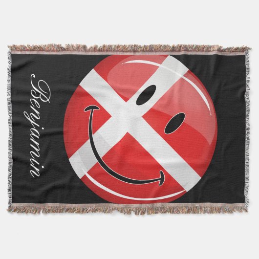 glimlachen Denemarken vlag Deken (Voorkant)