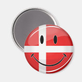 glimlachen Denemarken vlag Magneet (Voorkant / Achterkant)