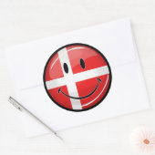 glimlachen Denemarken vlag Ronde Sticker (Envelop)