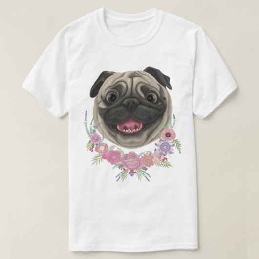 glimlachen Derpy Pug T-shirt (Design voorkant)