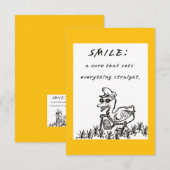 GLIMLACHEN DIE GENEZEN BEDANKKAART (Voorkant / Achterkant)