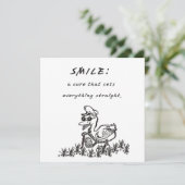 GLIMLACHEN DIE GENEZEN FEESTDAGENKAART (Staand voorkant)