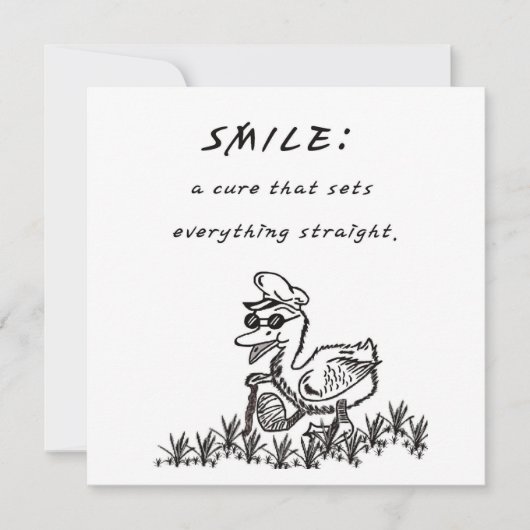 GLIMLACHEN DIE GENEZEN FEESTDAGENKAART (Voorkant)