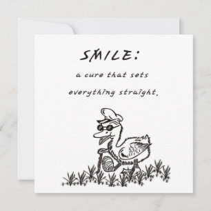 GLIMLACHEN DIE GENEZEN FEESTDAGENKAART