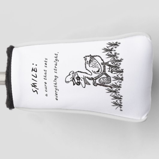 GLIMLACHEN DIE GENEZEN GOLFHEADCOVER (Voorkant)