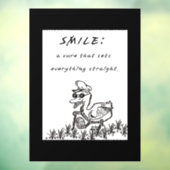 GLIMLACHEN DIE GENEZEN RAAMSTICKER (Vel 3)