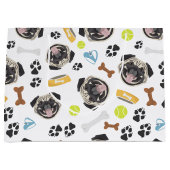 glimlachen Dog Pug Groot Cadeauzakje (Voorkant)