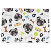 glimlachen Dog Pug Groot Cadeauzakje (Achterkant)