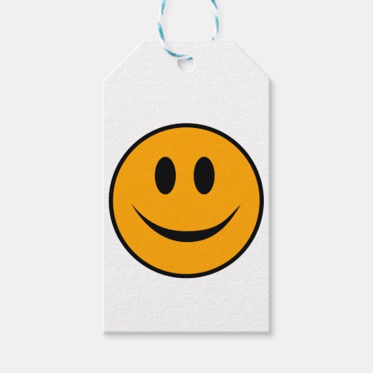 glimlachen Face Emoji Cadeaulabel (Voorkant)