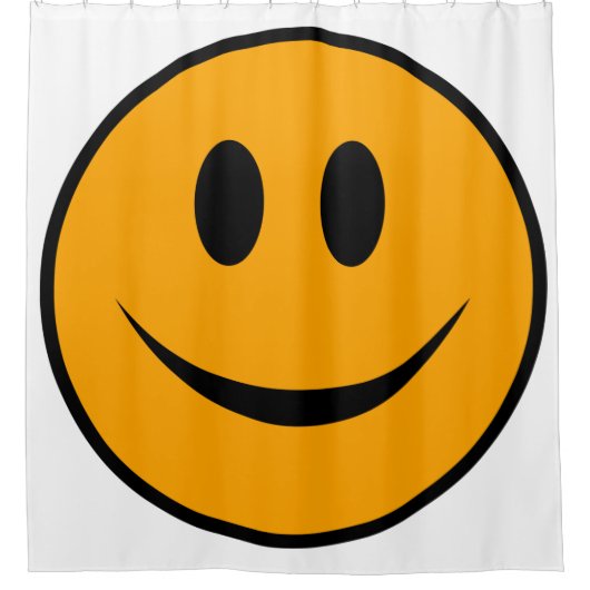 glimlachen Face Emoji Douchegordijn (Voorkant)