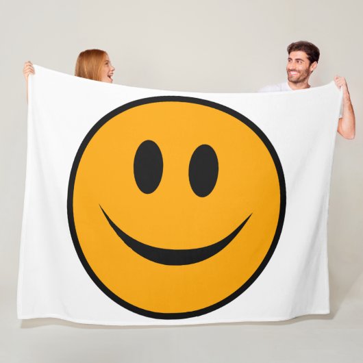 glimlachen Face Emoji Fleece Deken (In situ)