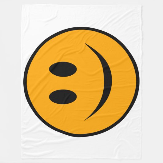 glimlachen Face Emoji Fleece Deken (Voorkant)