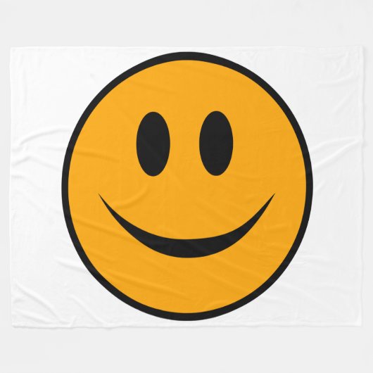 glimlachen Face Emoji Fleece Deken (Voorkant (Horizontaal))