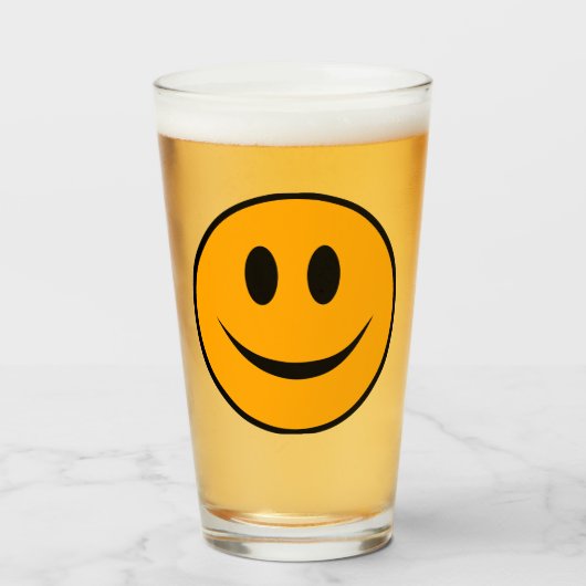 glimlachen Face Emoji Glas (Voorkant gevuld)