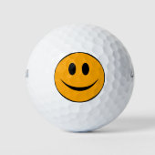 glimlachen Face Emoji Golfballen (Voorkant)