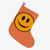 glimlachen Face Emoji Grote Kerstsok (Voorkant (Hangend))