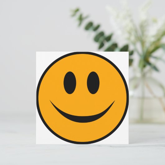 glimlachen Face Emoji Kaart (Staand voorkant)