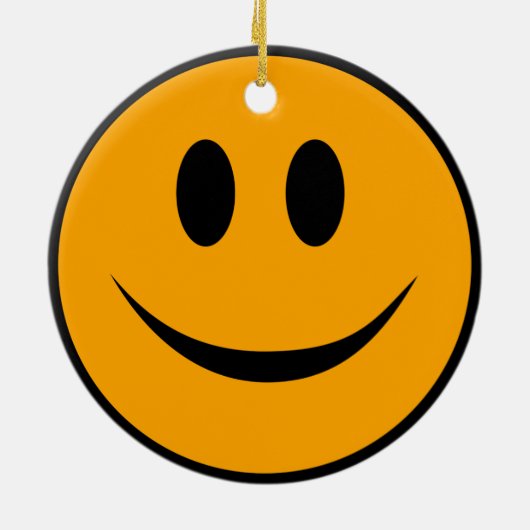 glimlachen Face Emoji Keramisch Ornament (Achterkant)