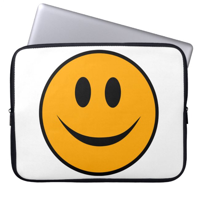 glimlachen Face Emoji Laptop Sleeve (Voorkant)