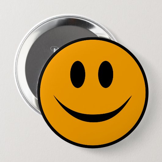 glimlachen Face Emoji Ronde Button 4,0 Cm (Voorkant /achterkant)