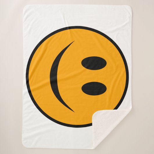 glimlachen Face Emoji Sherpa Deken (Voorkant)