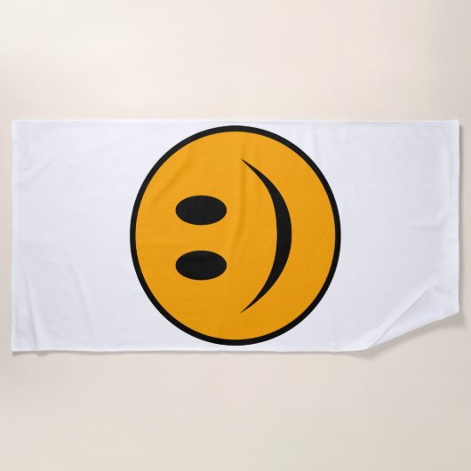 glimlachen Face Emoji Strandlaken (Voorkant)