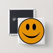 glimlachen Face Emoji Vierkante Button 5,1 Cm (Voorkant /achterkant)