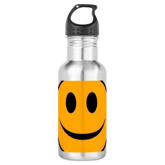glimlachen Face Emoji Waterfles (Voorkant)