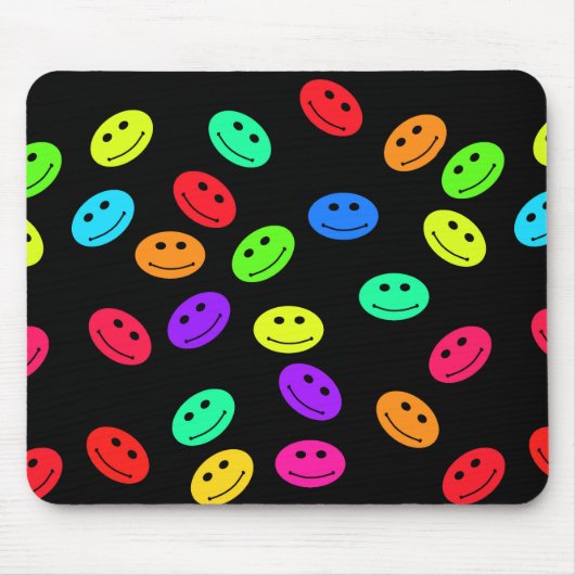 glimlachen Face Mousepad Muismat (Voorkant)
